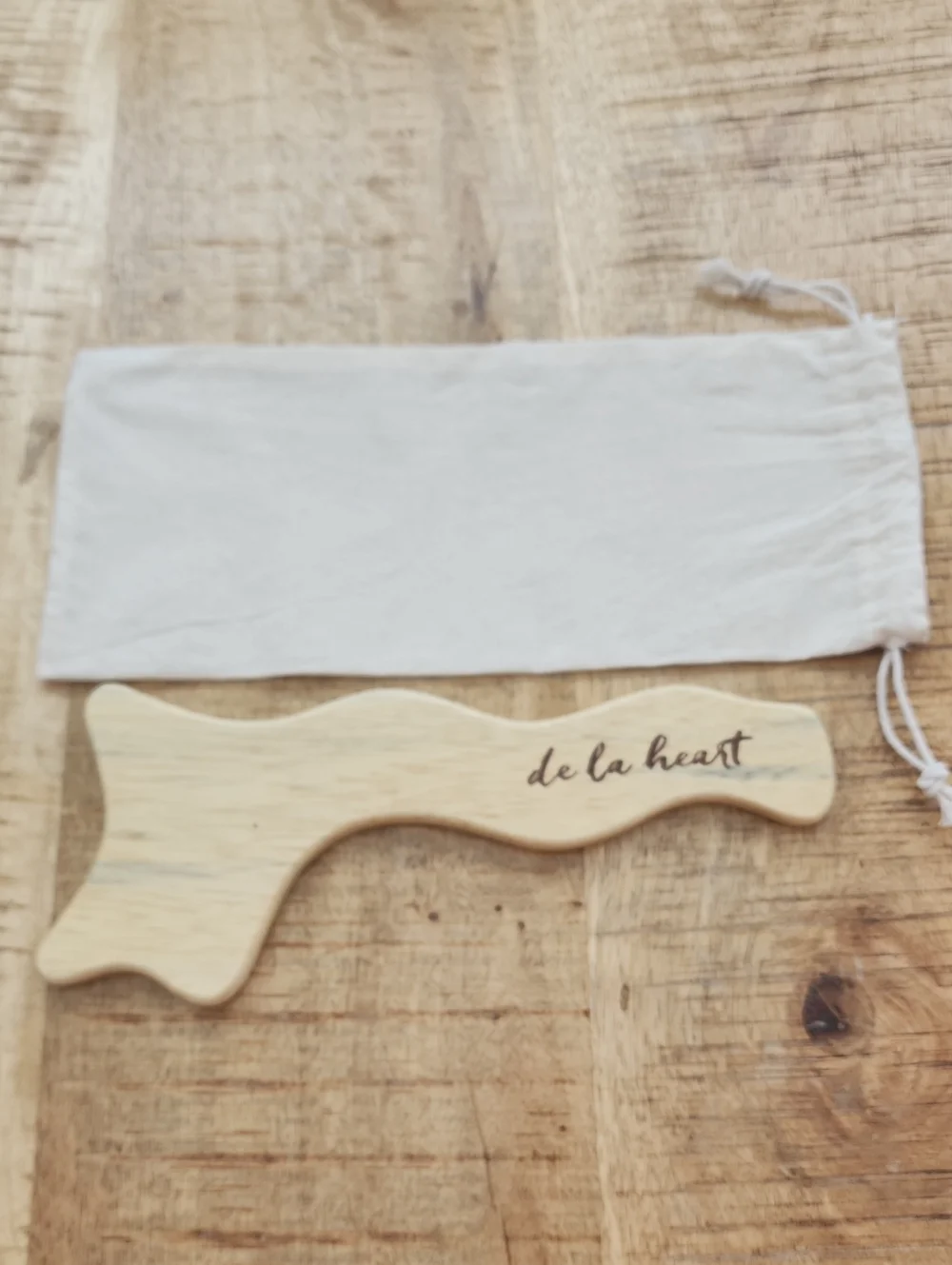 DE LA HEART The Body Tool Wood Lymphatic Tool And The Body Dry Brush With Bags